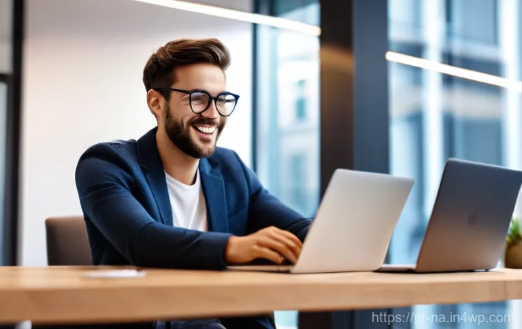 Affiliate 마케팅을 통한 수익원 확장 - **Prompt: A Young Entrepreneur's First Steps in Affiliate Marketing.**
A dynamic, brightly lit i...